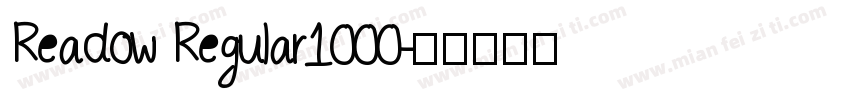 Readow Regular1000字体转换